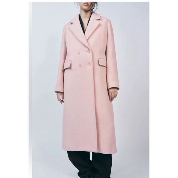 NWT ZARA DOUBLE-BREASTED WOOL-BLEND COAT Size M REF:2091/724/621 - Picture 1 of 16